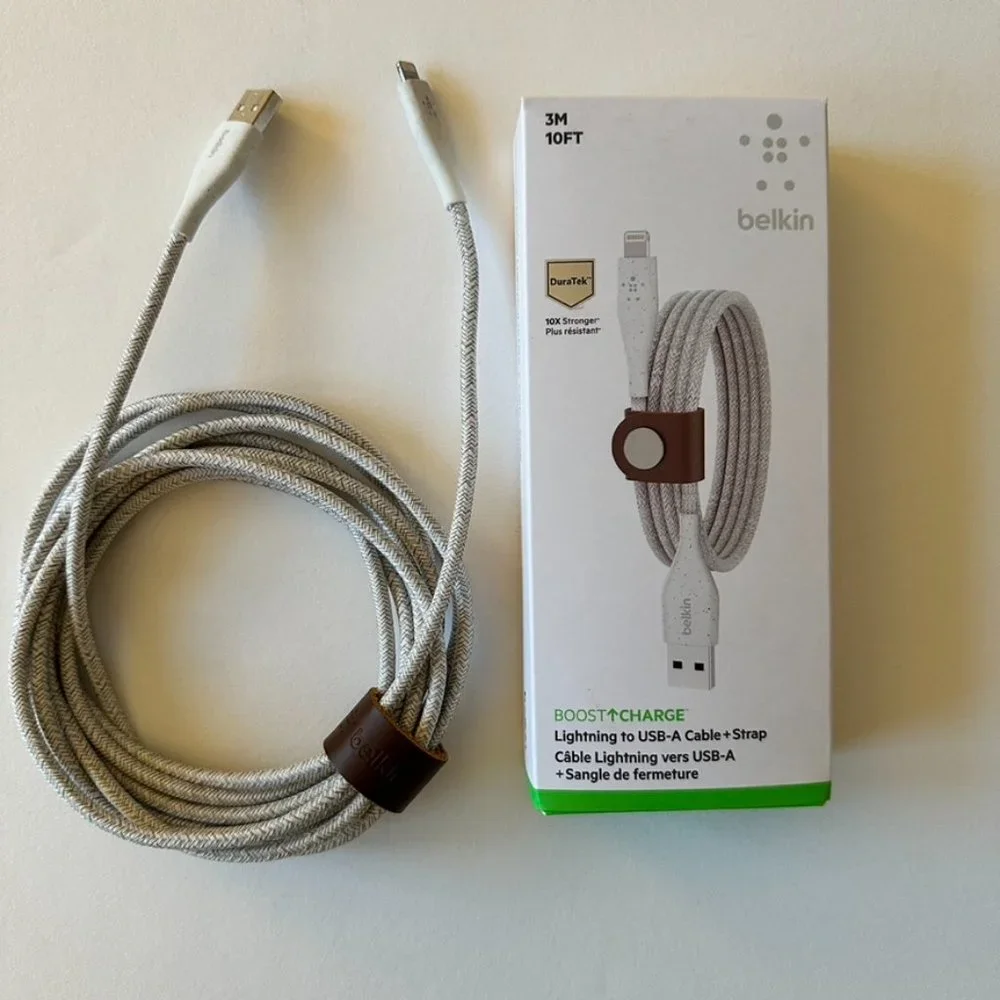 Belkin 10' Boost Charge Lightening to USB-A Cable & Strap